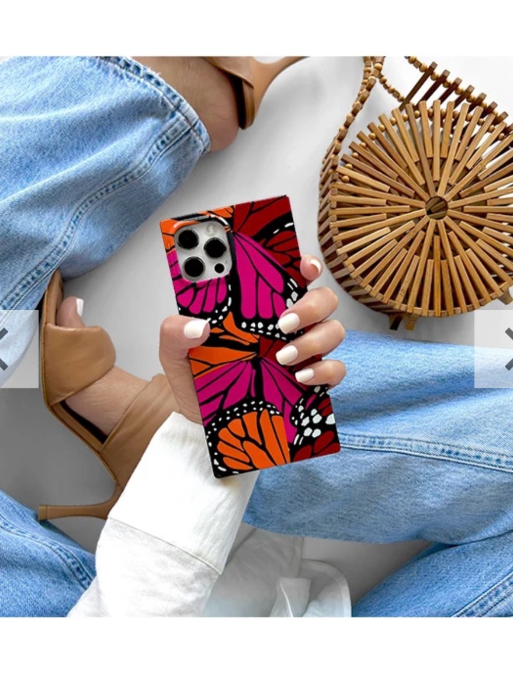 Flaunt butterfly square case